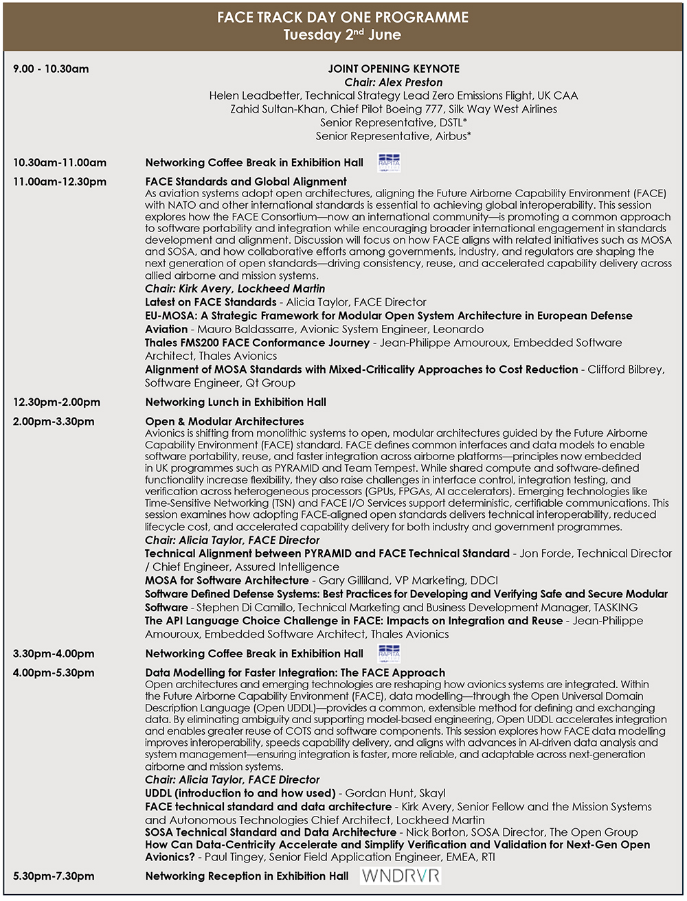 FACE Day Track – Avionics and Testing Innovations